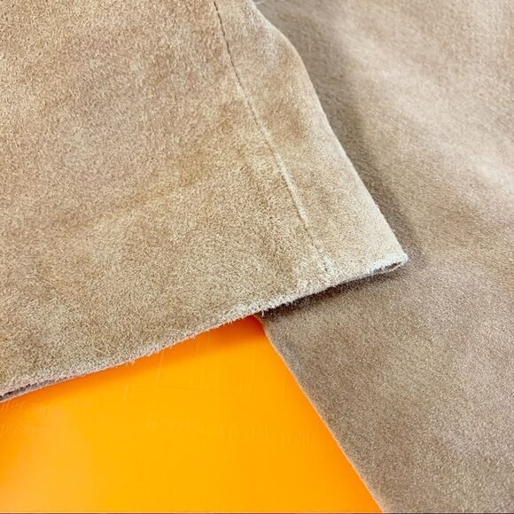 Vintage Siena Studio Brown Washable Suede Leather Pants w/Zip/Tasseled Pockets 8 - Picture 14 of 15